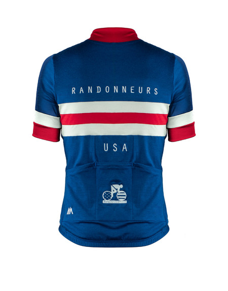 Randonneurs USA custom wool cycling jerseys with lightweight merino wool