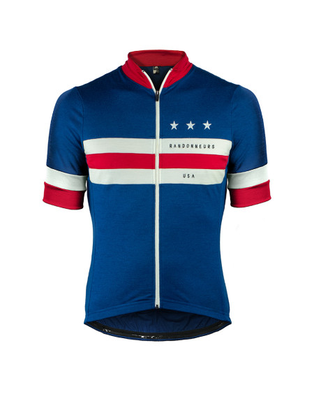 Randonneurs USA custom wool cycling jerseys with lightweight merino wool