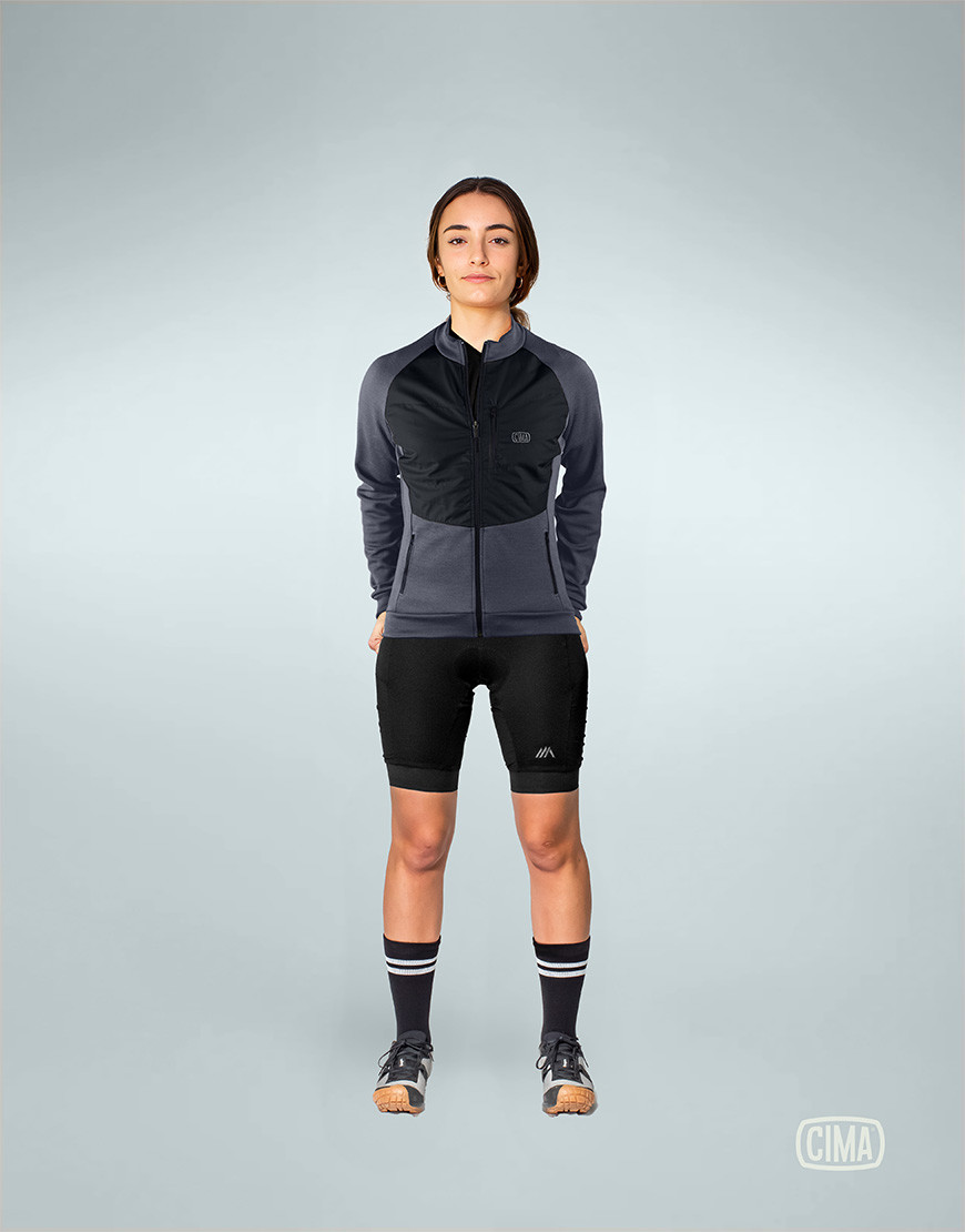 Maillot de ciclismo de lana merino con panel cortavientos Ventile®. 100 % materiales naturales.