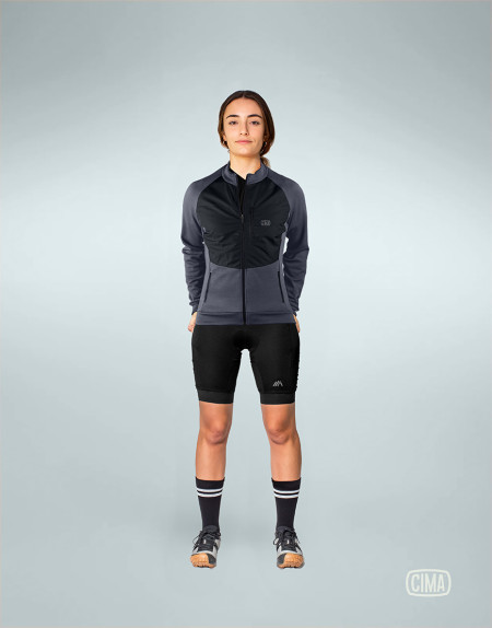 Maillot de ciclismo de lana merino con panel cortavientos Ventile®. 100 % materiales naturales.